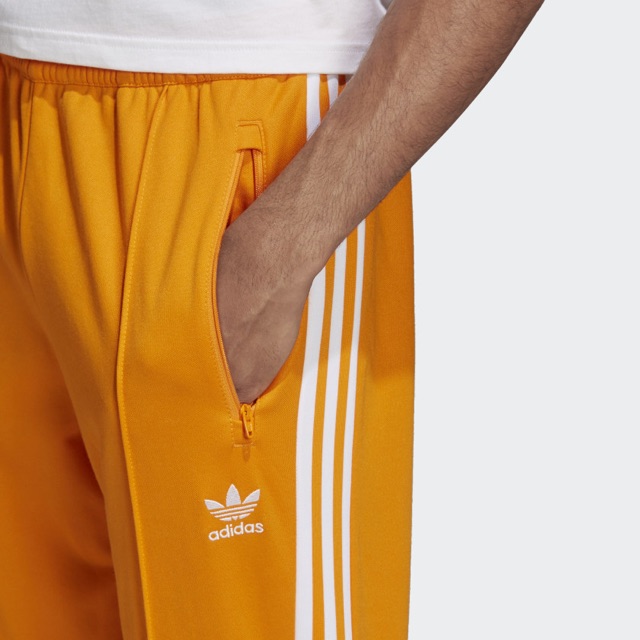 adidas beckenbauer orange pants