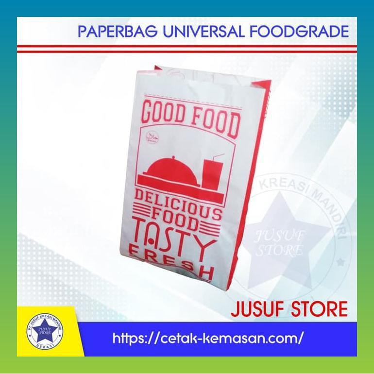 

KANTONG MAKANAN FOODGRADE UNIVERSAL PAPERBAG ISI 50 PCS