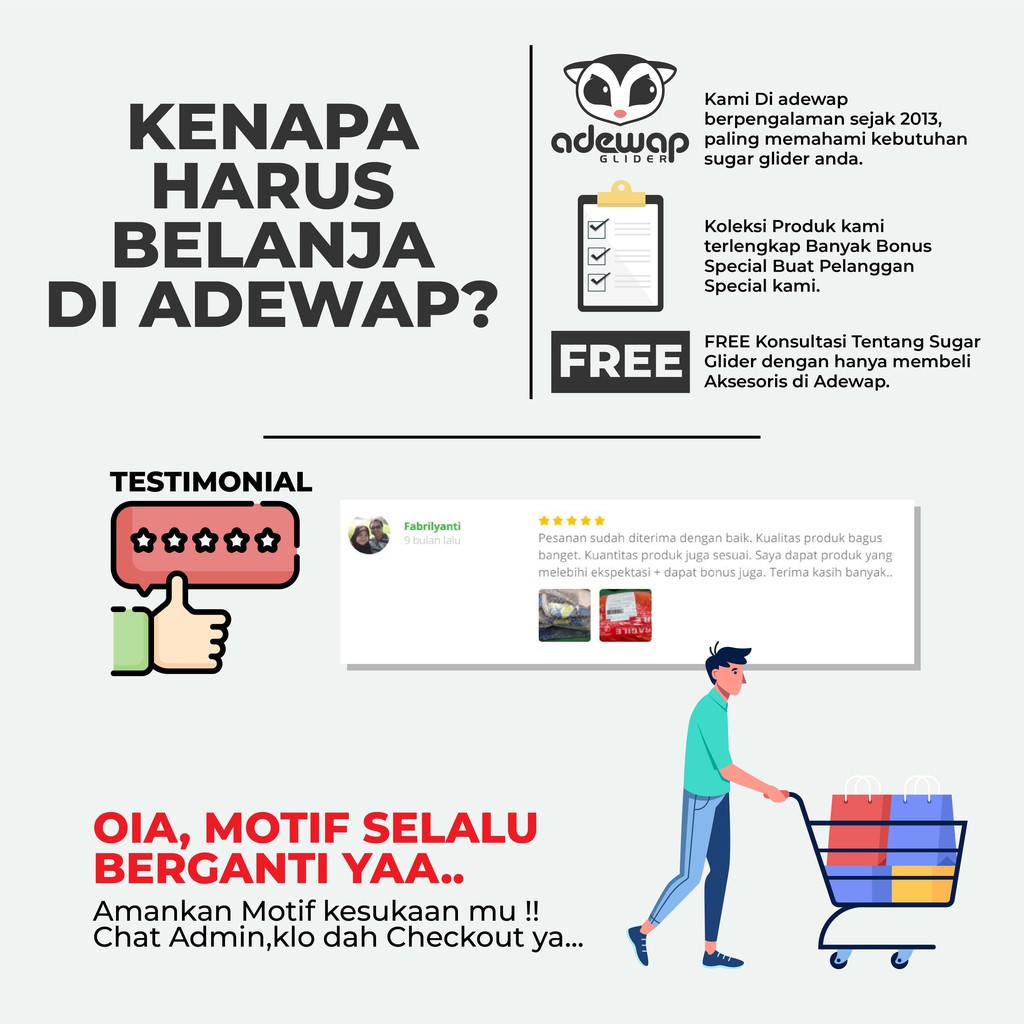 ADEWAP GLIDER Travel Pouch EASY Tas Selempang Travelling Sugar Glider