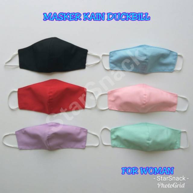 Masker Kain Oxford Duckbill Pria/Wanita/Anak/Balita
