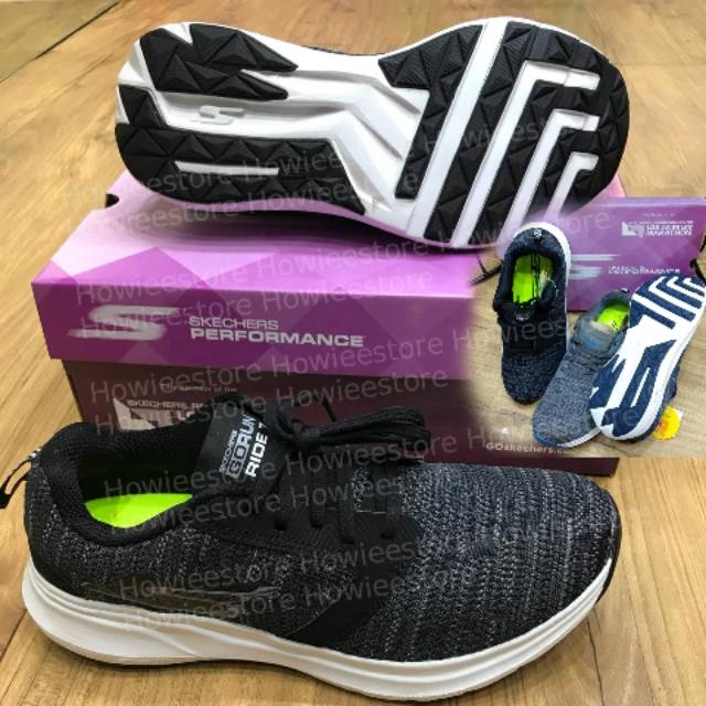 Skechers Gorun Ride7 hitam cowok pria sepatu sneakers sport fashion