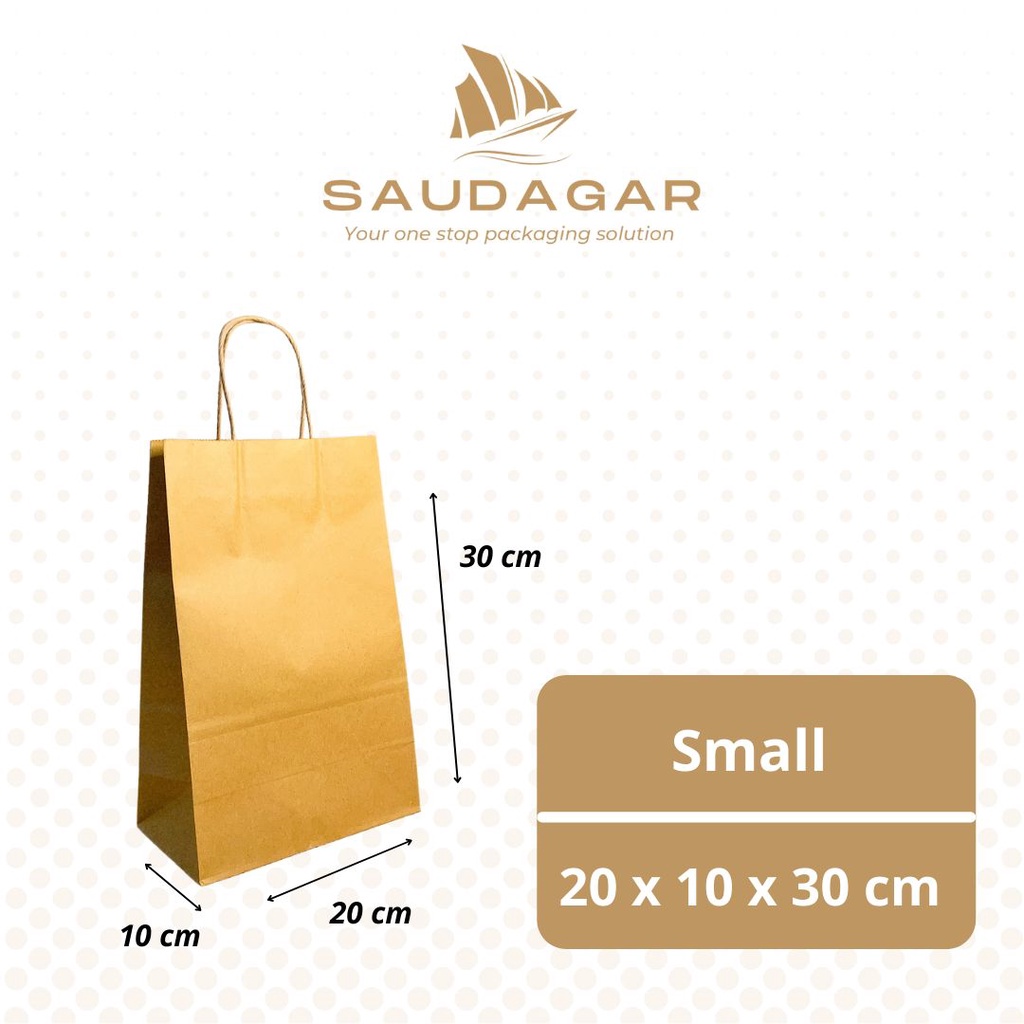 Paper bag coklat / tas kertas belanja / shoping bag SMALL