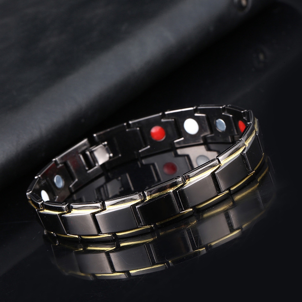 Gelang Terapi Magnet 5 Warna Aksesoris Fashion Pria Wanita  Kesehatan Jewelry Titanium Steel Bracelet Bangle