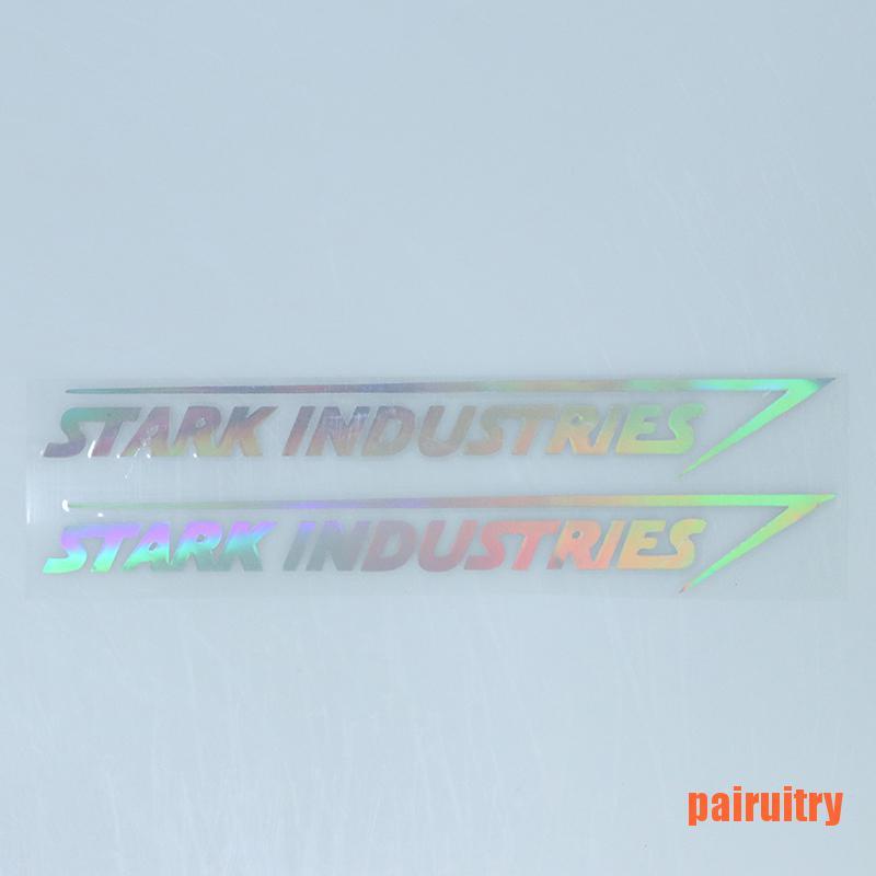 1 Pasang Stiker Laser Stark Industries Untuk Mobil Motor