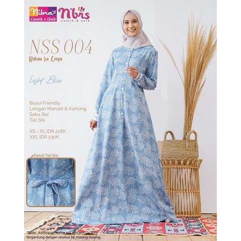 GAMIS DRESS WANITA MUSLIM NIBRAS NSS 04