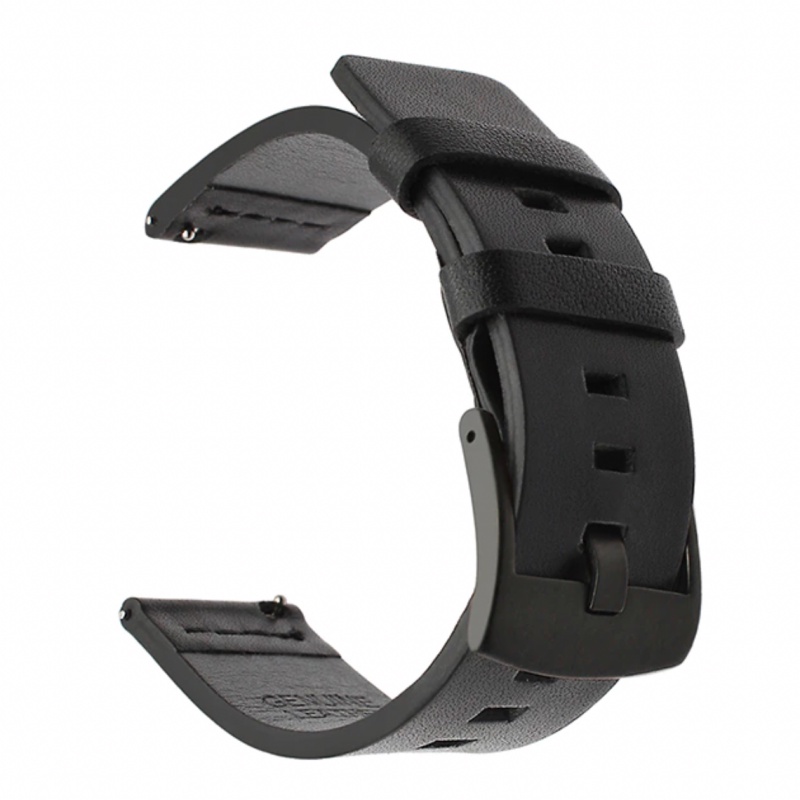 Tali Jam 20mm Watch Strap Xiaomi Mibro Color (Kotak) - Modern Leather Black Buckle