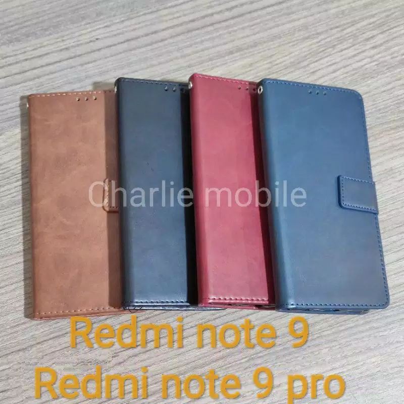Flip cover kulit Redmi note 9 9pro pro Flip wallet leather case dompet