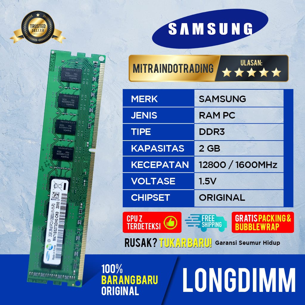 RAM SAMSUNG DDR3 2GB 12800