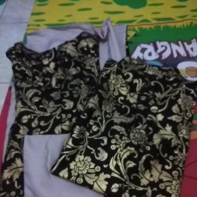 Batik Couple Notoarto Batik Ipnu-ippnu Kemeja Pria Sogan Lawasan Manuk Kembar Katun Cap 2754