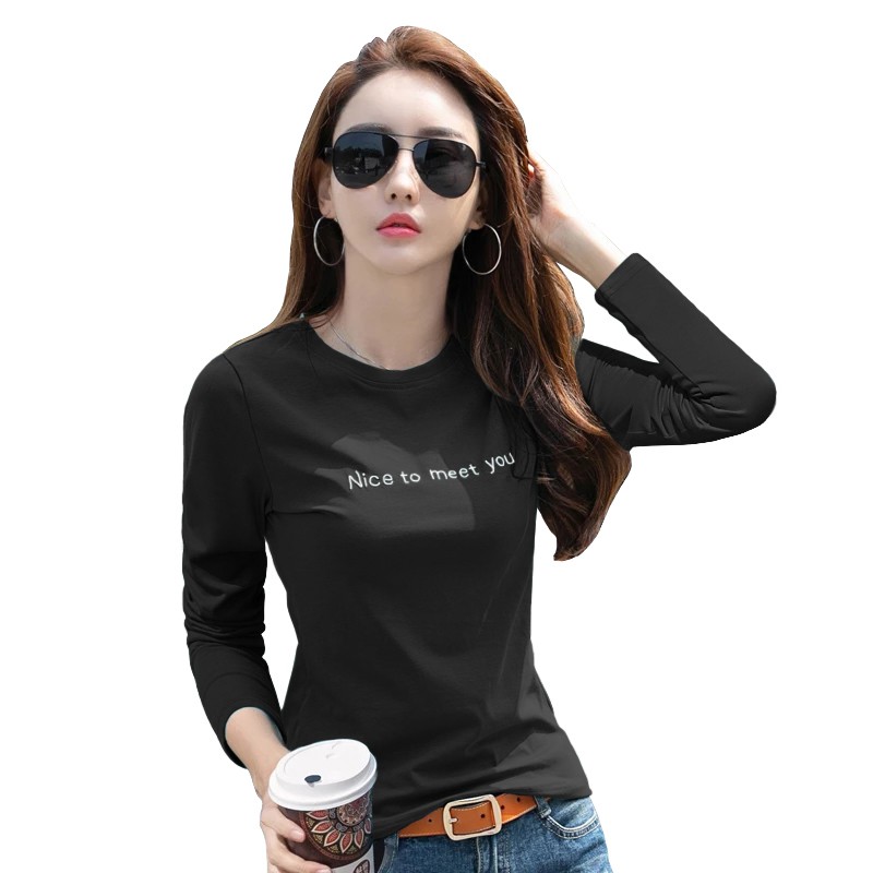 Kaos Tshirt Lengan panjang Wanita Gaya korea Printing - XSHOP Dawn