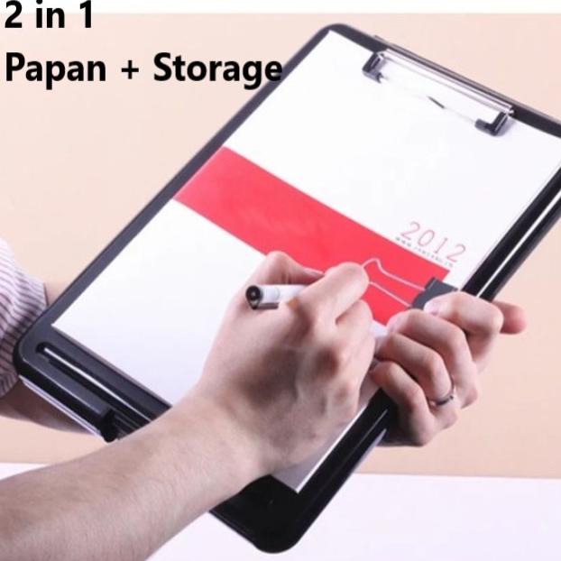 

Triple W 2 in 1 Clipboard + Storage Alas Papan Ujian Jalan Tulis Clip