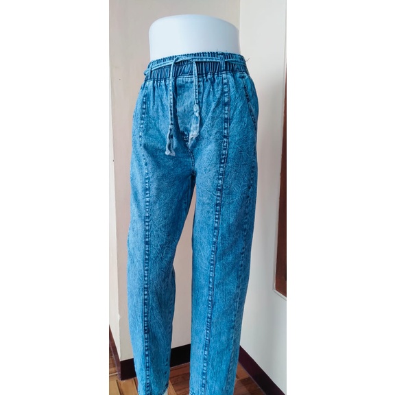 KULOT JEANS WANITA PINGGANG KARET