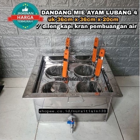 Dandang mie ayam 4 lubang model kran / Dandang mie kocok