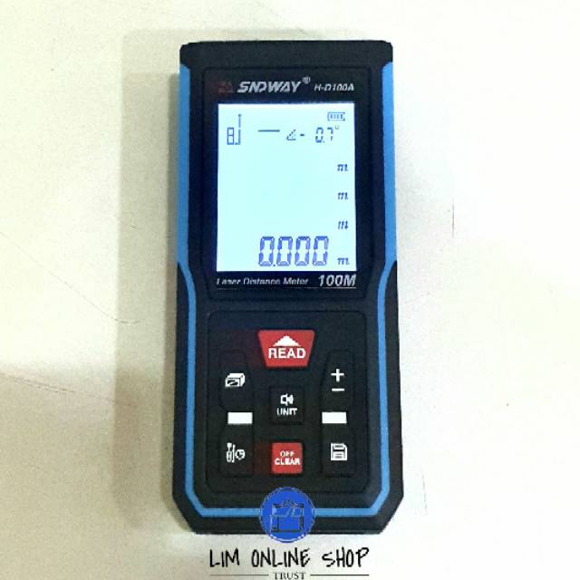 SNDWAY Laser Distance Meter 50/100/120M HD510A HD100A HD120A Rechager Li-ion Battery Pengukur Jarak