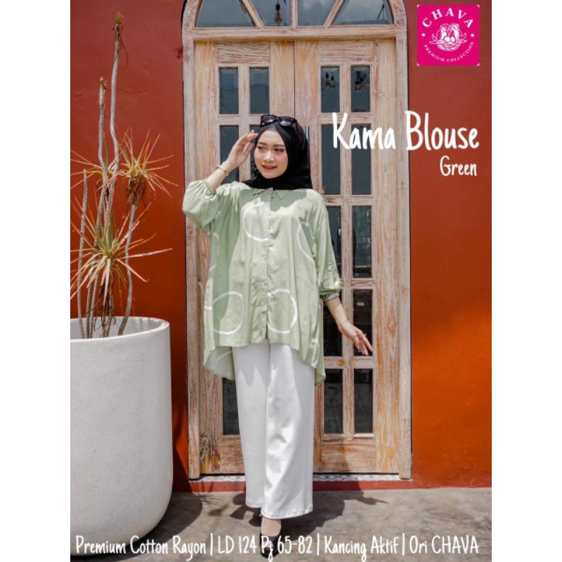 Blouse Bahan Rayon Viscose Terbaru Blouse Warna Hijau Blouse Warna Grey KAMA BLOUSE