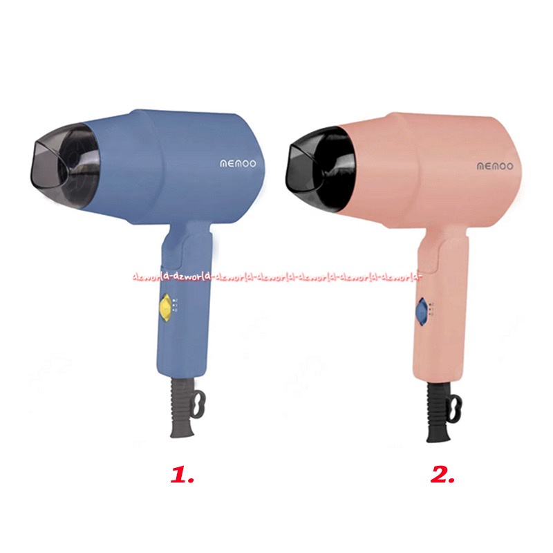 Memoo Hairdryer Portable Handle Gagang Bisa Dilipat Ditekuk Hair Memmo Memo Pengering Rambut