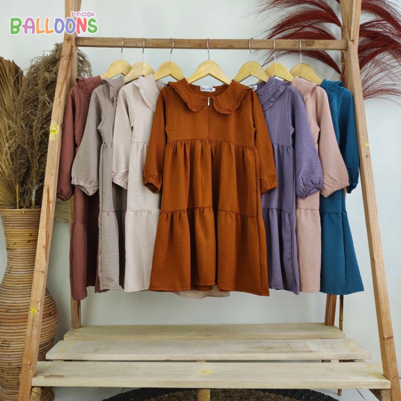 Gamis crinkle anak Dress crinkle premium