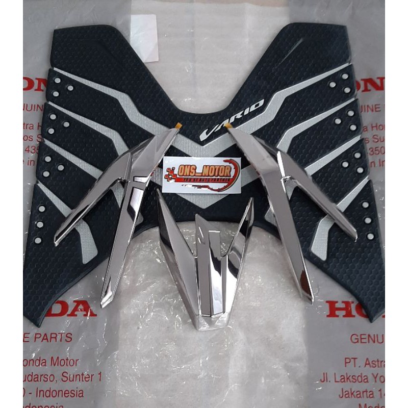 paket garnis sayap garnis tutup knalpot dan karpet vario 125-150 NEW LED 2018-2020 ORIGINAL