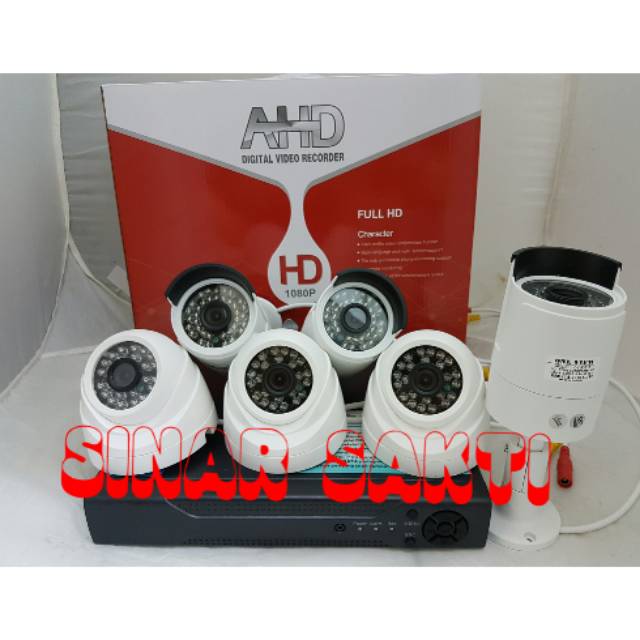 PAKET CCTV 8 CHANNEL 3MP HDD 1TB KOMPLIT TGGL PASANG ( 6 CAMERA )