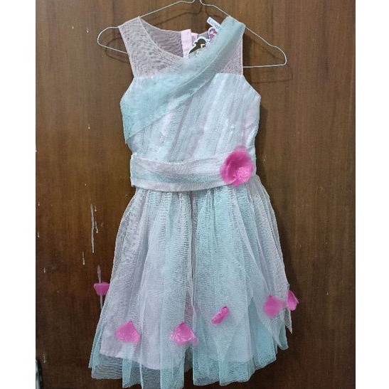 NEW dress gaun anak tile pesta bunga