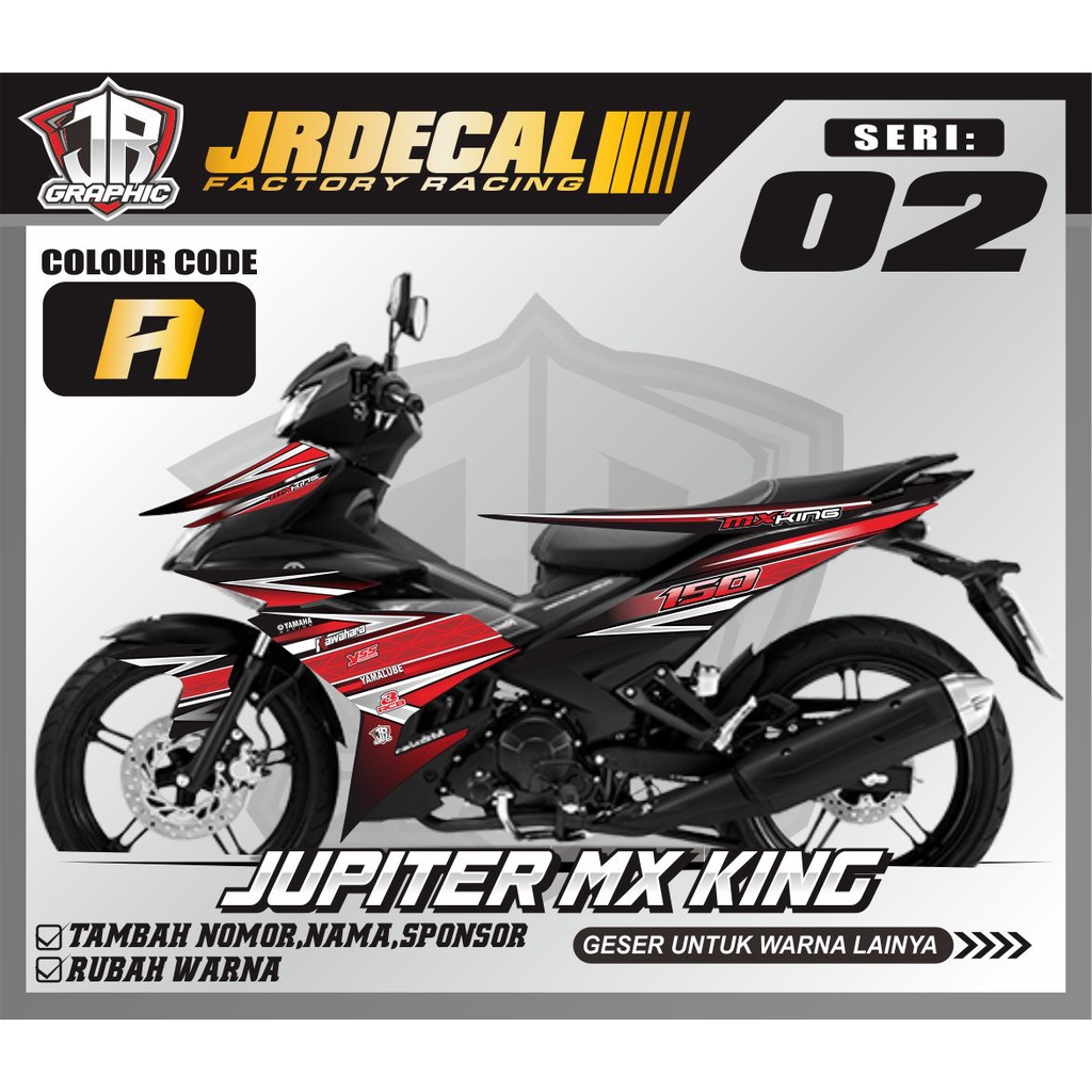 (BISA COD) STICKER STRIPING MOTOR JUPITER MX KING 150  SEMI FULL POLA PRESISI CUSTOM VARIASI KEREN S
