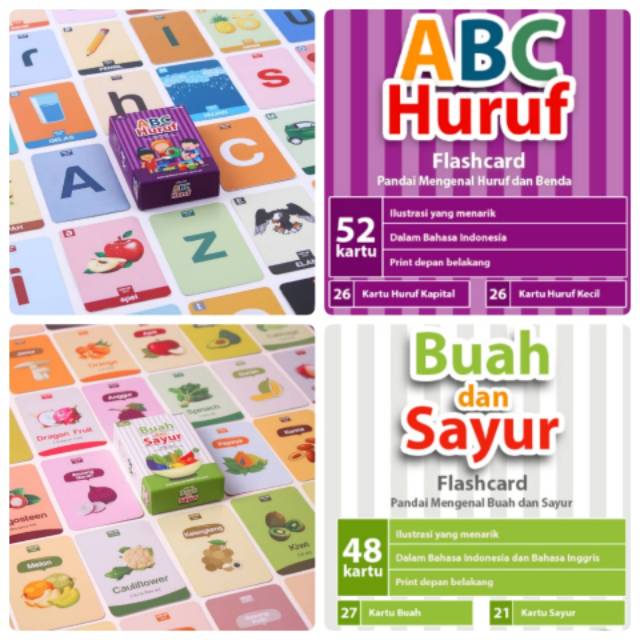 Konsep Flashcard Mainan Edukasi Anak Kartu Pintar Bergambar Mainan Anak Activity Cards