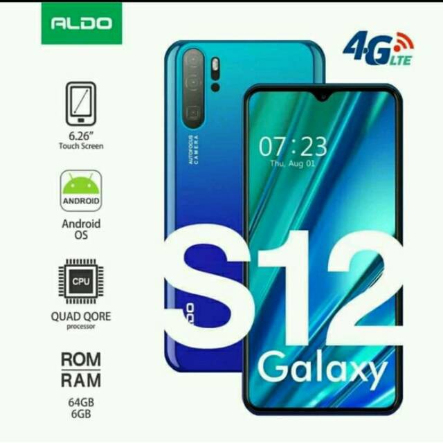 ALDO S12 Galaxy Layar 6.26" RAM 4GB ROM 64GB