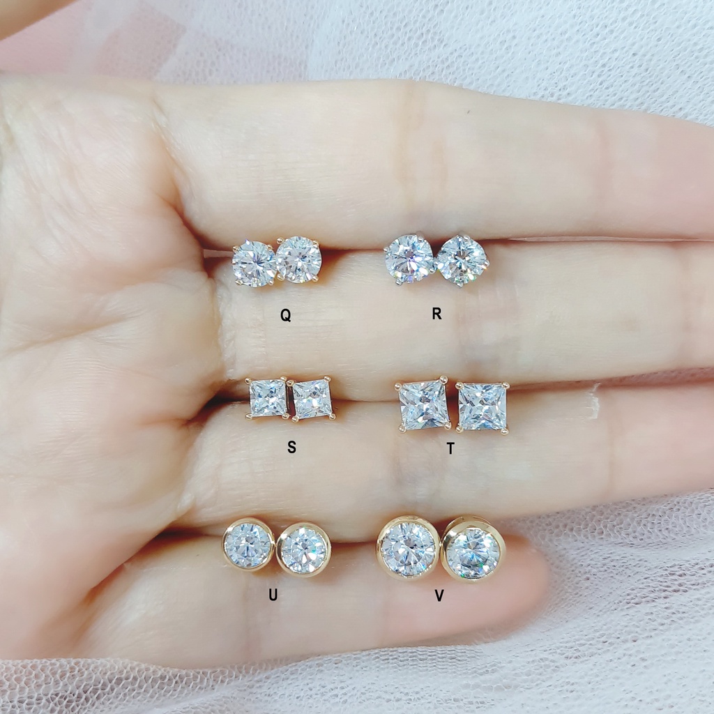 Anting Wanita Mewah Premium Rhodium Xuping Asli Kualitas Zircon Replika Berlian Diamond - BE324