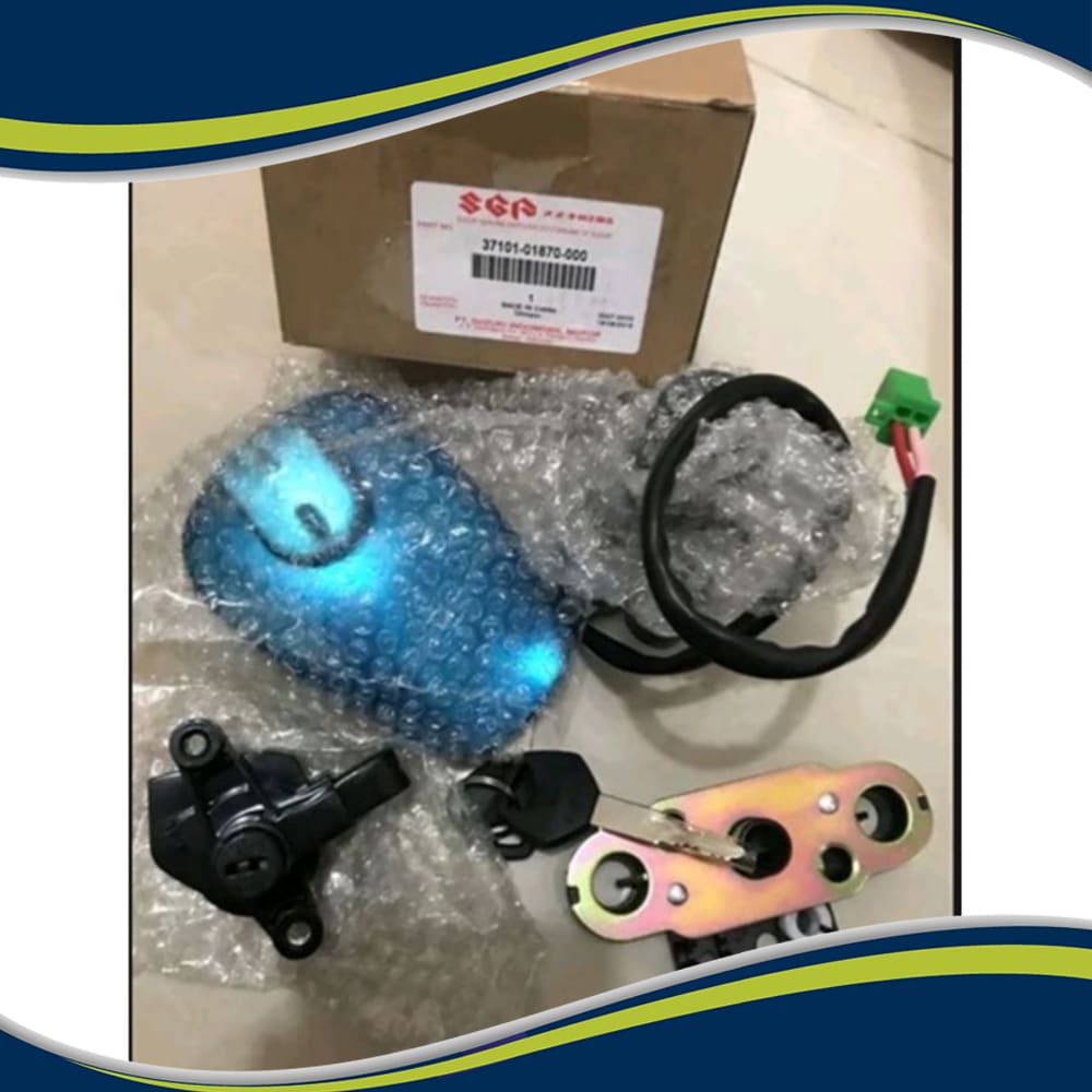 Kunci kontak set tutup tangki jok Suzuki Thunder - thunder 125 Original - TPS000174