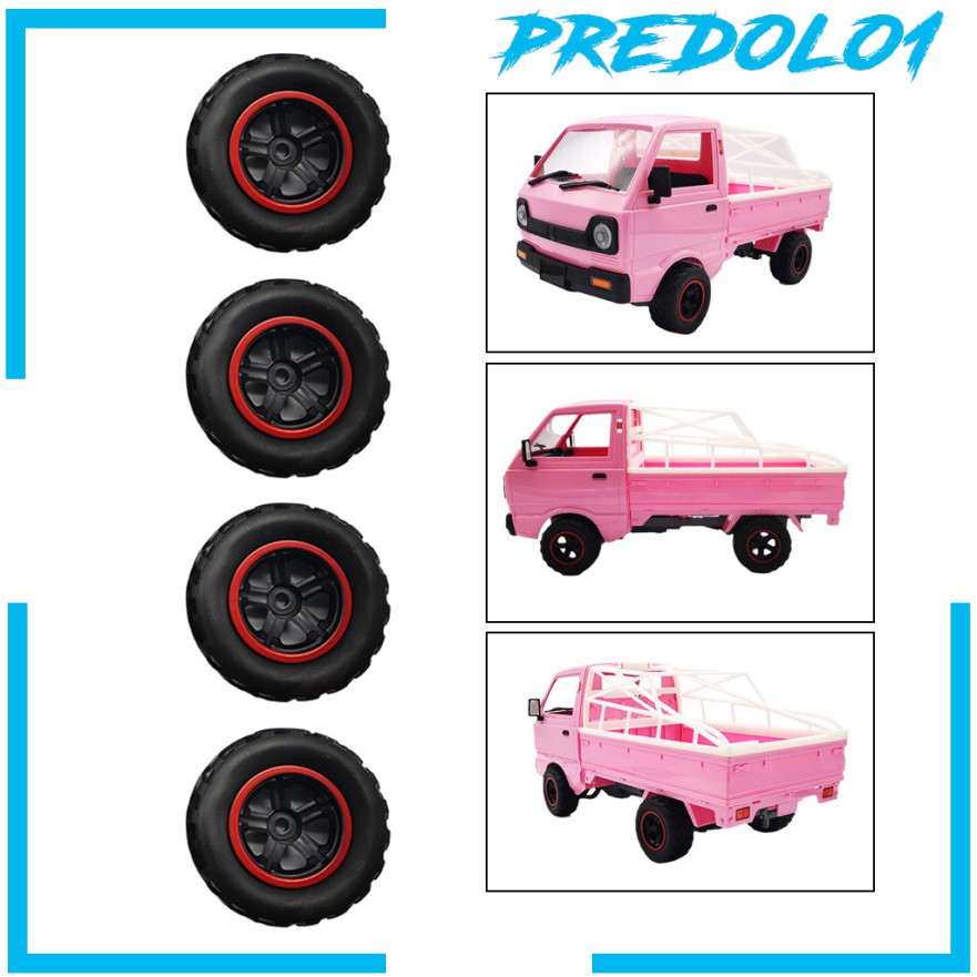 Predolo1 4pcs Miniatur Ban Mobil Truk Rc Wpl D12