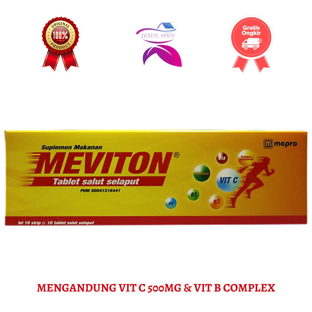 Meviton Box Vitamin C 500 mg &amp; Vitamin B Complex - 100 Tablet