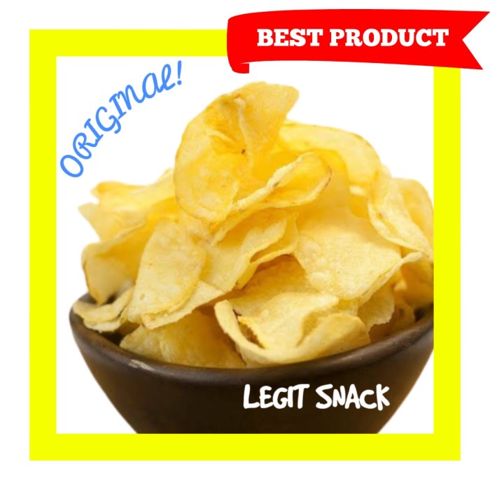 

504Omekho Keripik Singkong Original / Kripik Singkong Asin Putih / Cassava Chips Jy60Jhh