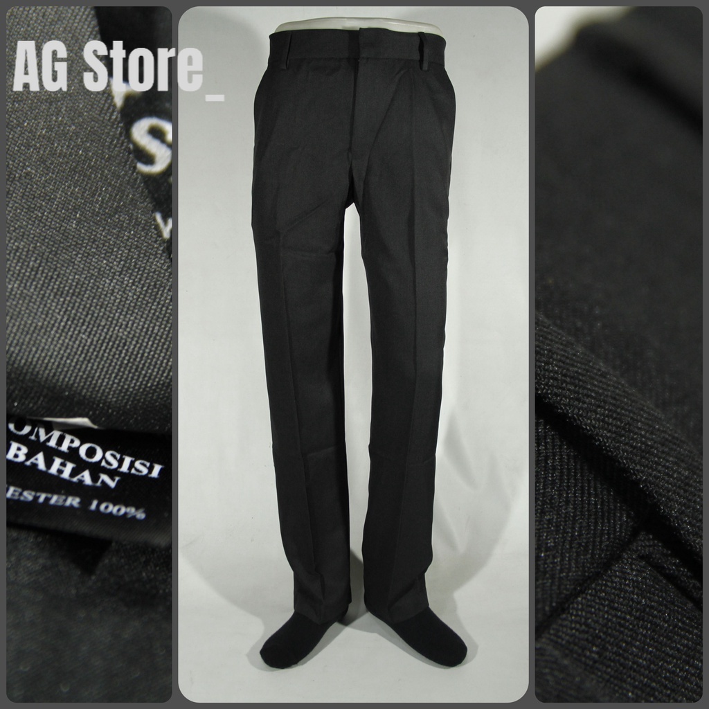 COD Celana Formal Kerja/Kantor Pria JsM Reguler Hitam| Celana Bahan | Suit Pants 100% Original Brand