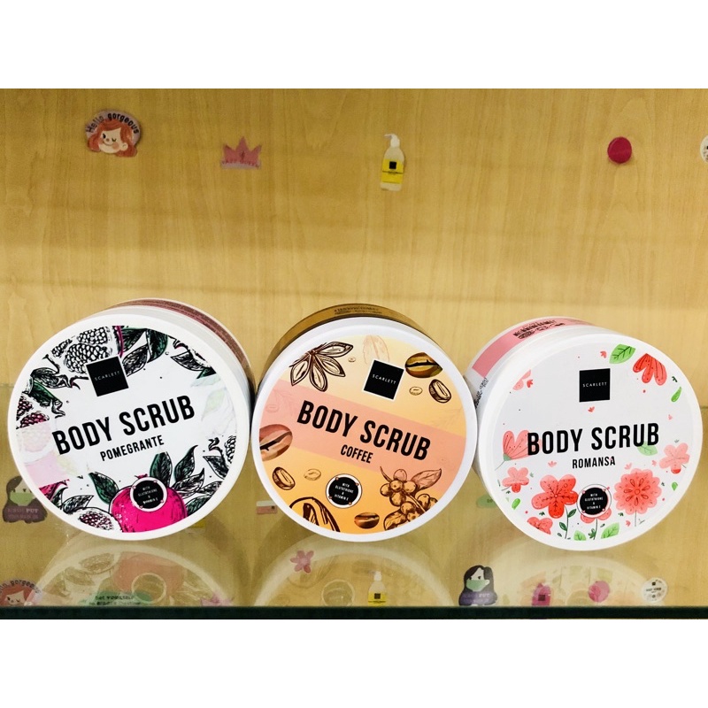 [BPOM] Scalett Whitening Body Scrub Original Pomegrante Romansa Coffee Scarlett Tasikmalaya Scarlett
