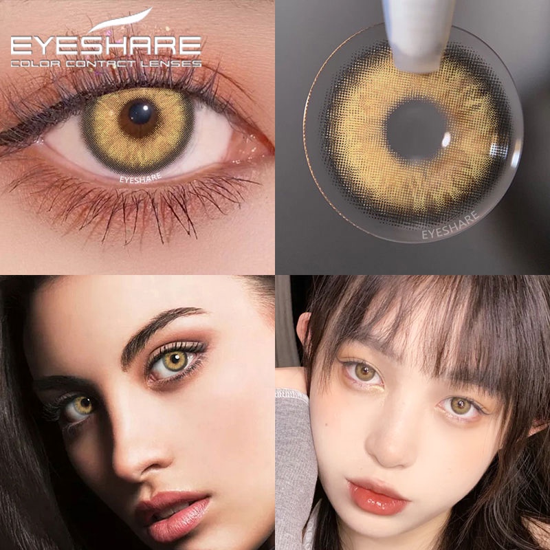 Sepasang Lensa Kontak Berwarna Diameter 14.2MM Softlens Soflen Mata Soflen Soplen Murah Soflen Normal Softlens Hitam