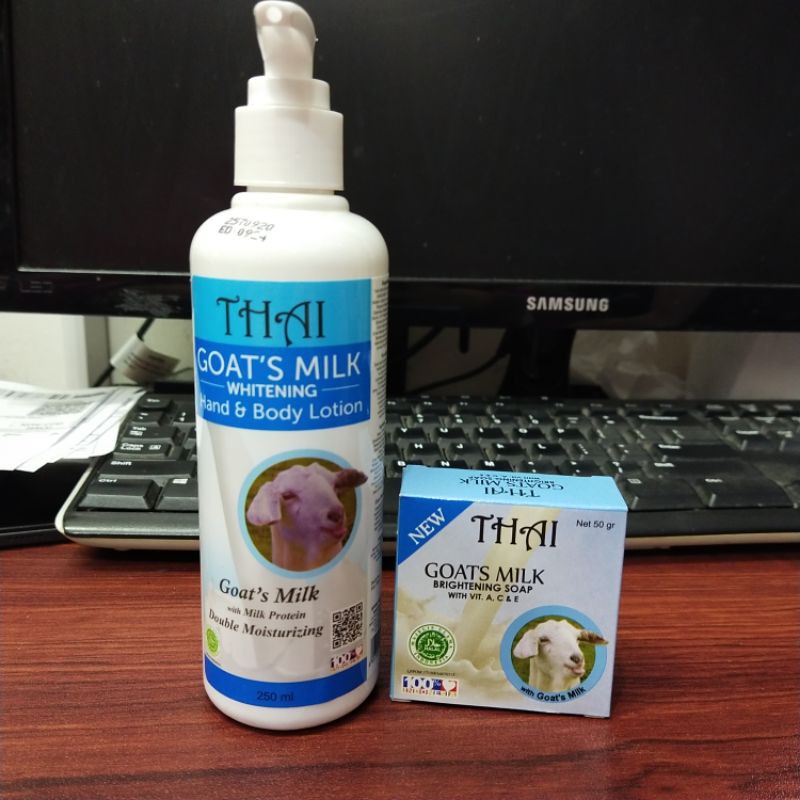 PAKET GOATS MILK 2 in 1 SABUN DAN BODY LOTION PEMUTIH KULIT