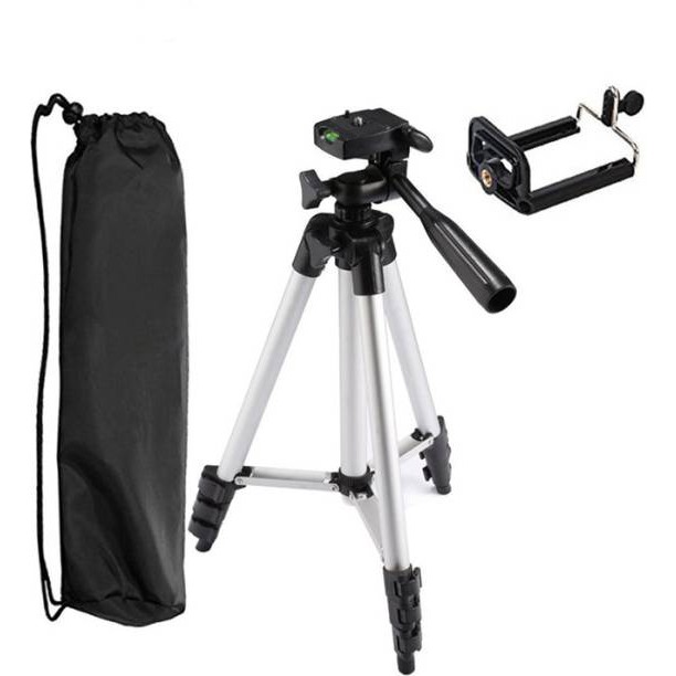 Tripod 3110 Silver / Tripod 3120 Black / Tripod Camera Handphone DLSR GoPro HP / Tripod HITAM 3120