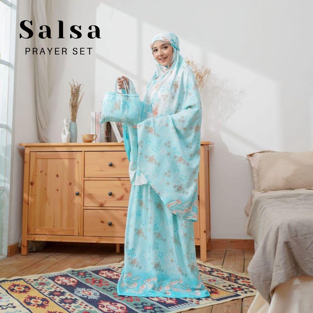 mukena salsa /  mukena dewasa motif bahan rayon