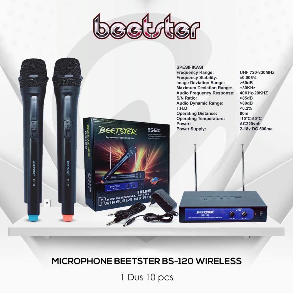 Jual Mic tanpa kabel karaoke wireless microphone set beetster UHF sing a song audio Shopee