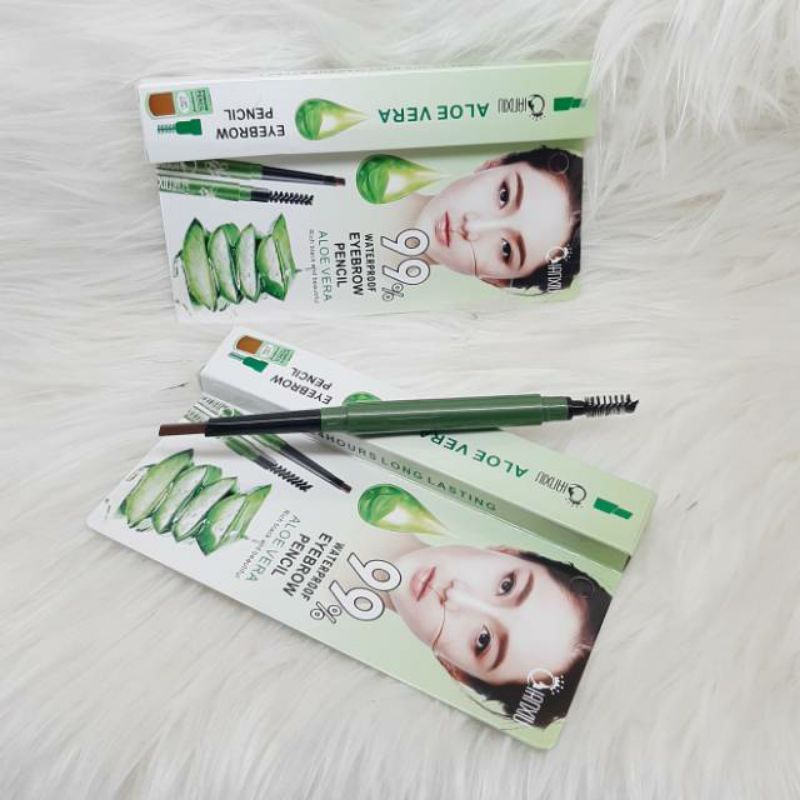 EYEBROW PENSIL QIANXIU ALOEVERA BROWN WATERPROOF ECER
