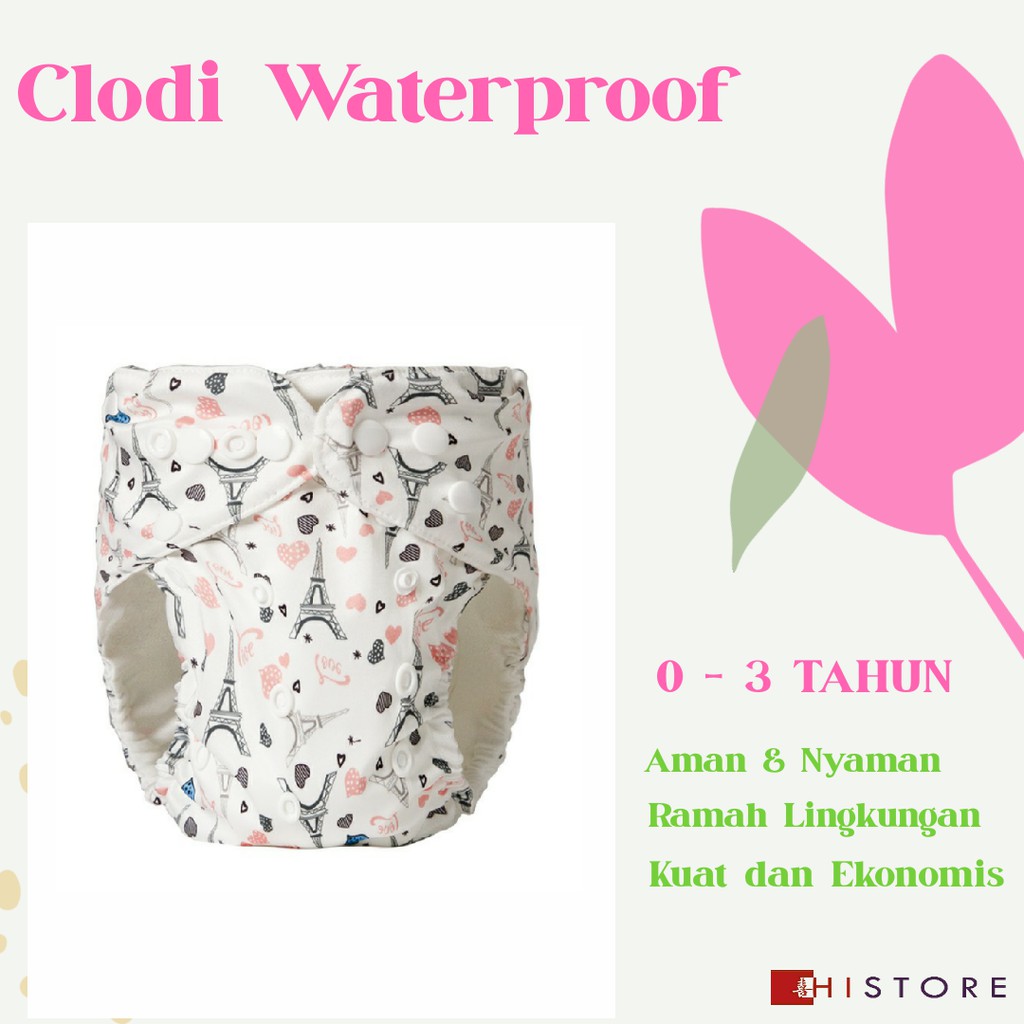 DIAPER VARIAN B CLODI POPOK KAIN DOUBLE TPU WATERPROOF BAHAN PREMIUM