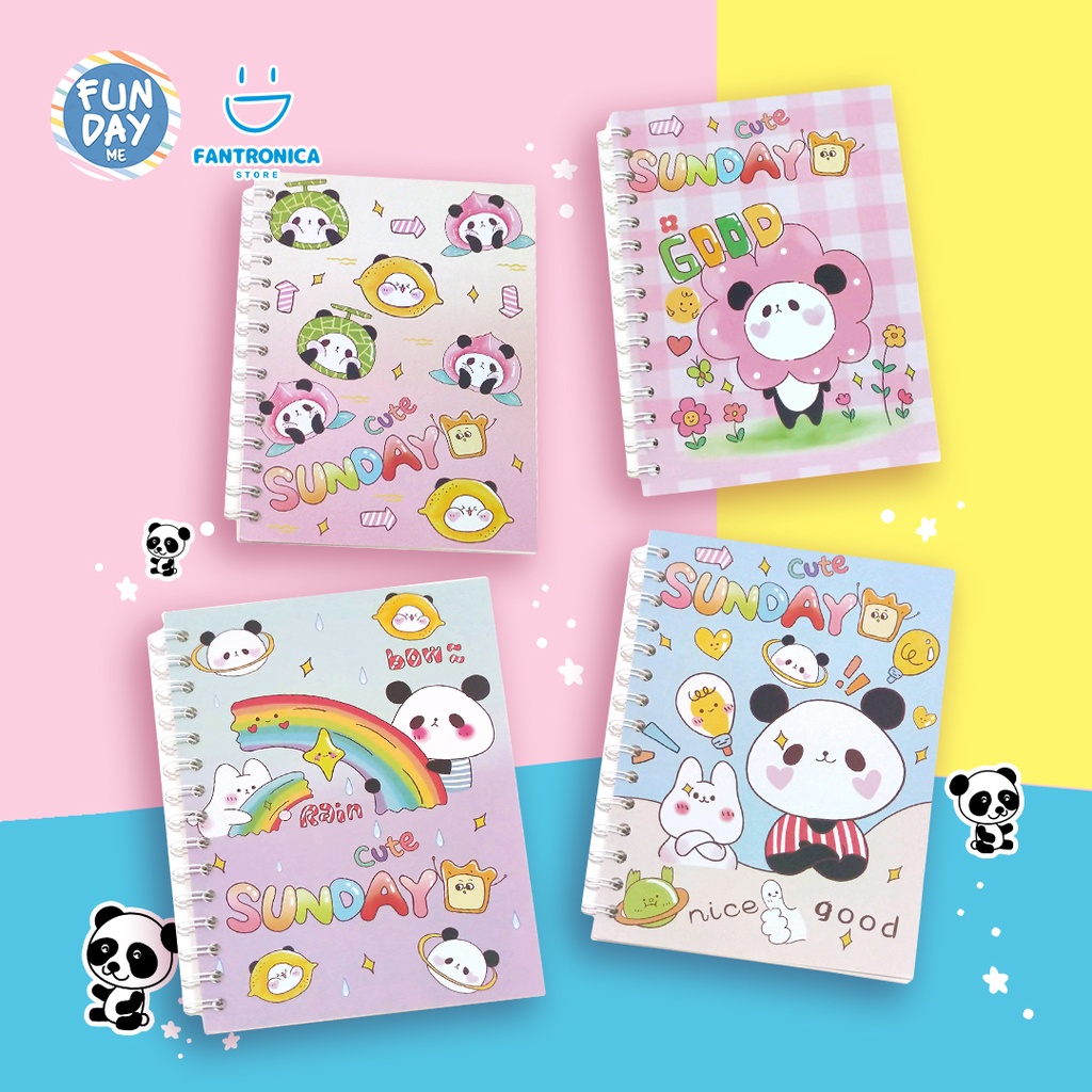 

Notes Panda notebook memobook A5 Bergaris Spiral