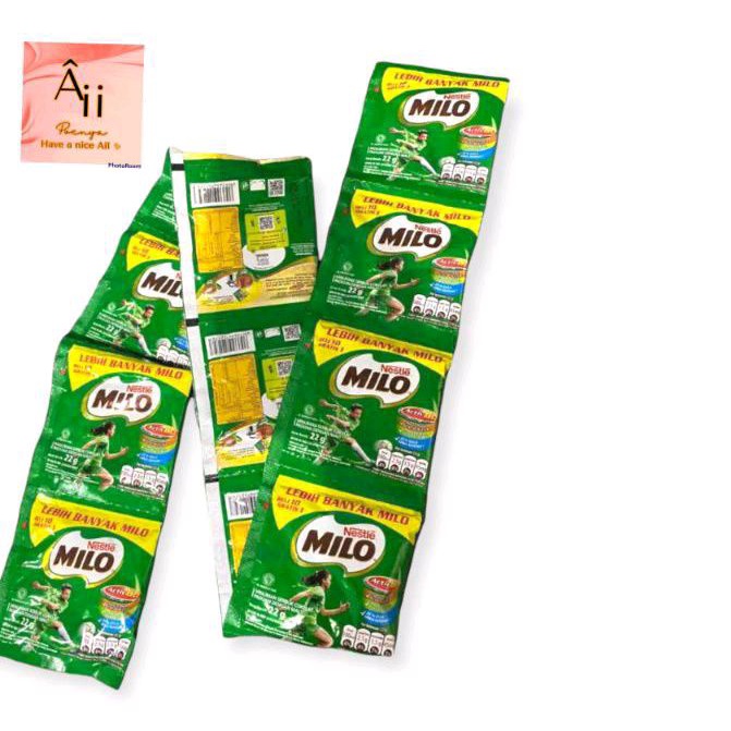 

ecer ½ renteng Milo sachet 22gr 5sachet dengan kebaikan malt susu dan cokelat