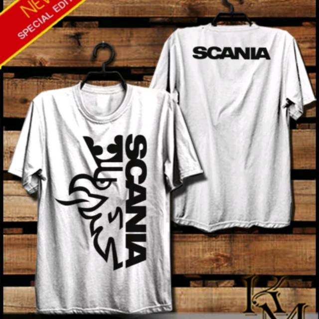 KAOS SCANIA TRUCK TERBARU WARNA PUTIH