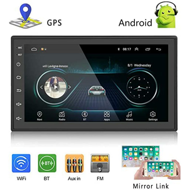 android head unit 7 inch touch screen FM radio free kamera mundur