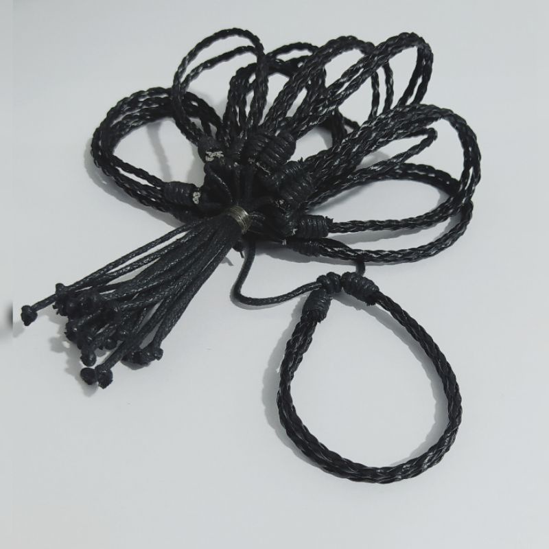 1 Lusin Gelang Rajut Kulit Sintetis 2 Rangkap isi 12pcs