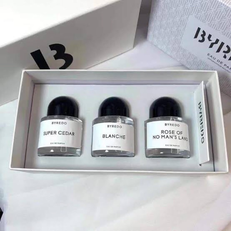 Parfum Unisex Gift Set Byredo EDP 30ml (Byredo Super Cedar, Byredo Blanche, Byredo Rose of No Man's)