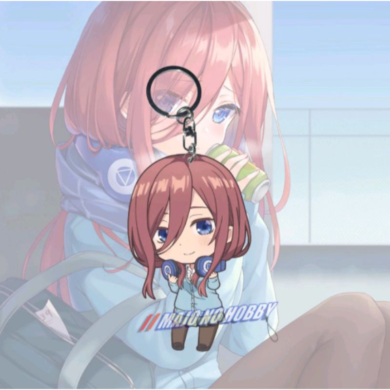 gantungan kunci anime go-tobun no hanayome miku nakano