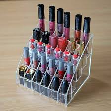 Tempat Lipstick Acrilic 24 Slot Murah, Organizer Penyimpanan Make Up Ready Stocks Murah.