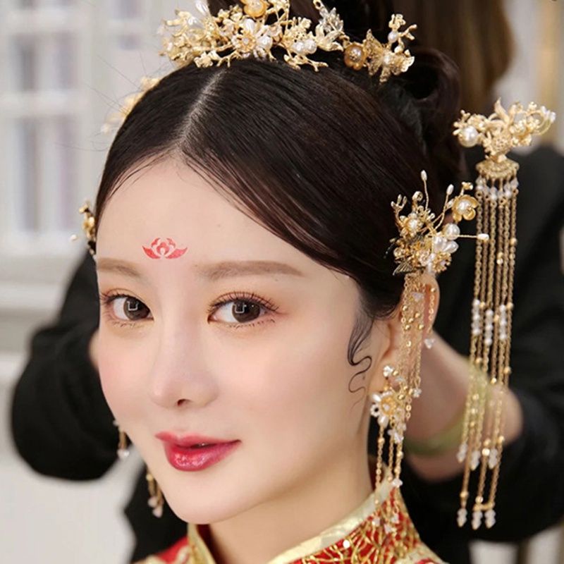 Hairpiece set chinese style gold series